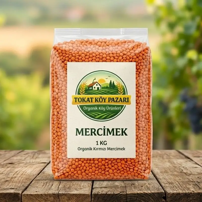 Tokat Köy Pazarı Katkısız Yerli Kırmızı Mercimek